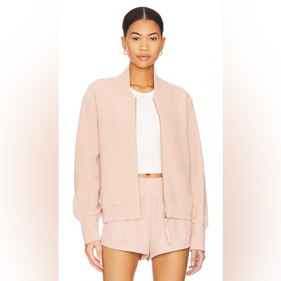 Varley Tops - Varley Alia Zip Through Jacket in Mahogany Rose